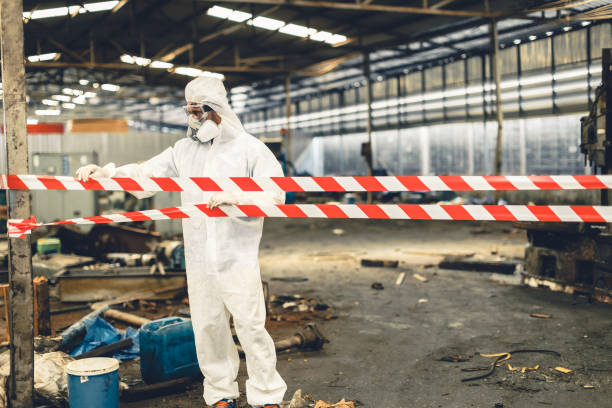 Professional Sewage Cleanup technician working in Johnstown, CO